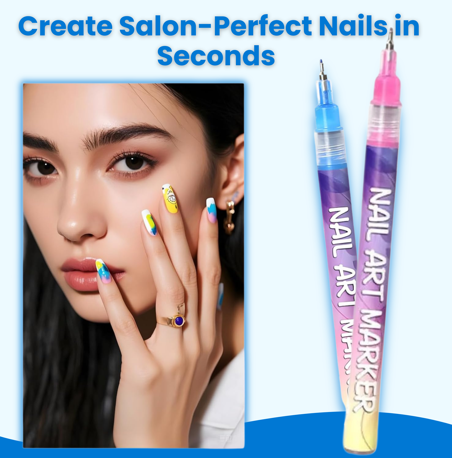 NailArt Pro™ Marker Set · 12 Premium Colors