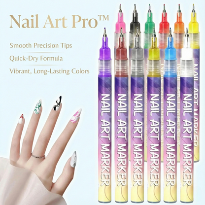 NailArt Pro™ Marker Set · 12 Premium Colors