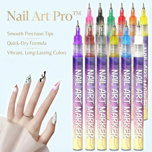 NailArt Pro™ Marker Set · 12 Premium Colors